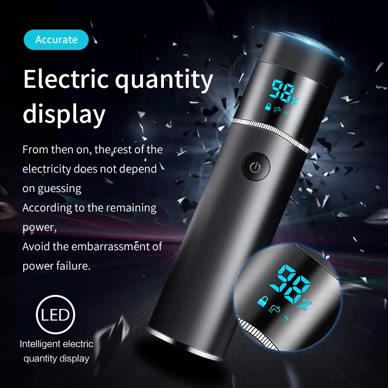 

New fast charging 8D power bank circular electric shaver portable single head mini electric Shaving knife