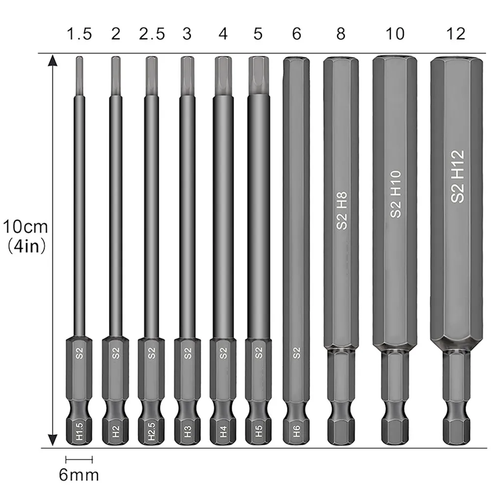 

1/4 Inch Hex Screwdriver Bits Allen Wrench Drill Bit Hex Head High Hardness