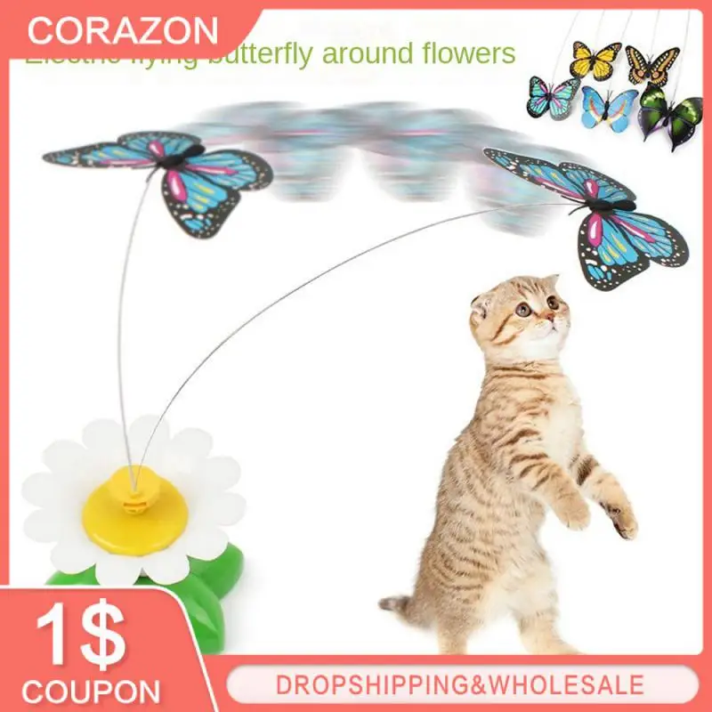 Cat Toy Simulation Rotating Electric Butterfly Funny Cat Stick Automatic Funny Cat Hummingbird Toy Kitten Kitty Pet Supplies