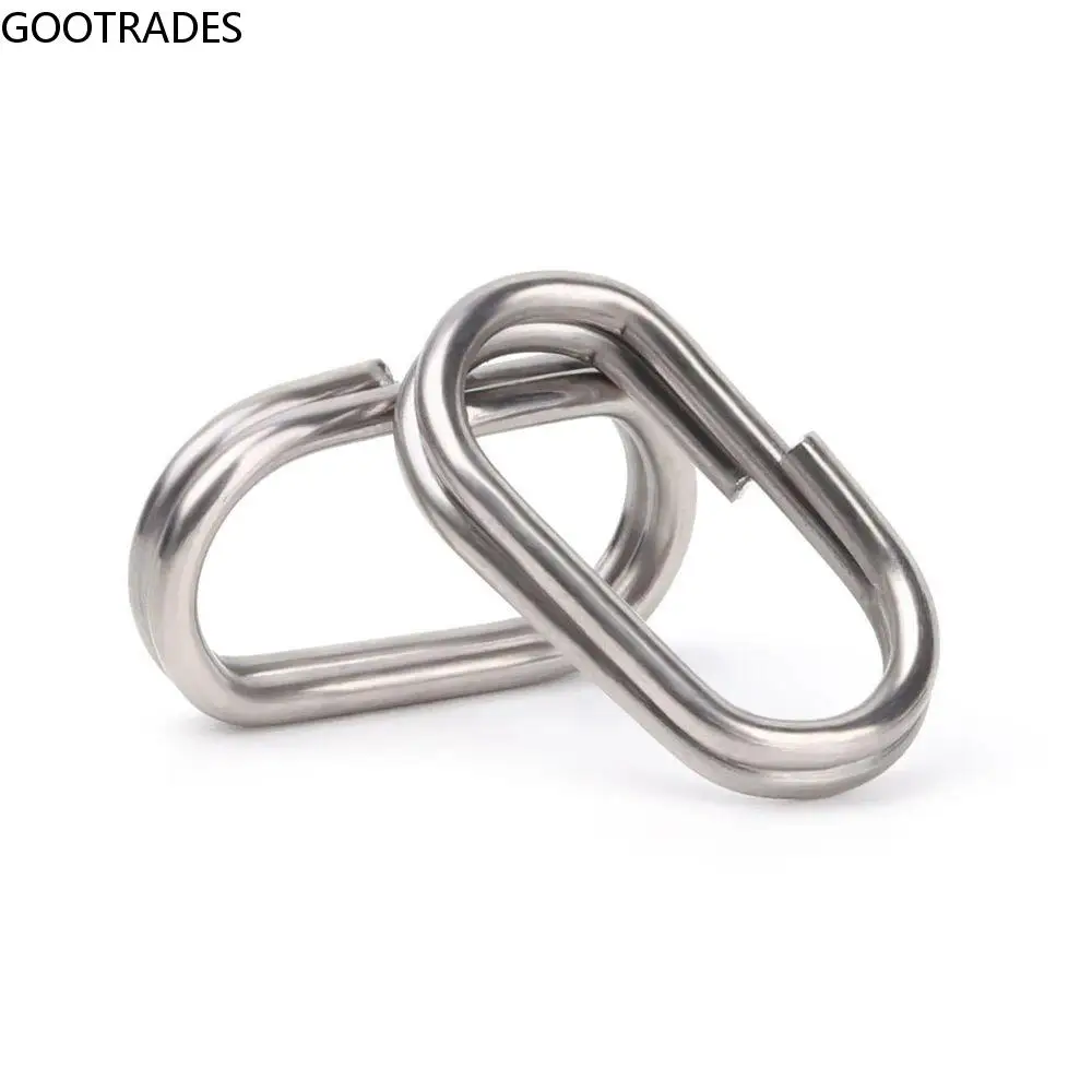 50 шт./лот овальные разъемные кольца поворотная рыболовная приманка разделенная