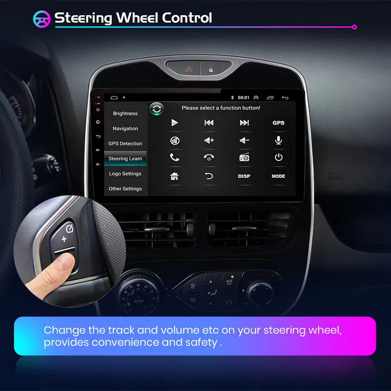 Автомагнитола 2DIN на Android 10 с GPS для RENAULT Clio 3 4 2012-2016 мультимедийный проигрыватель 1