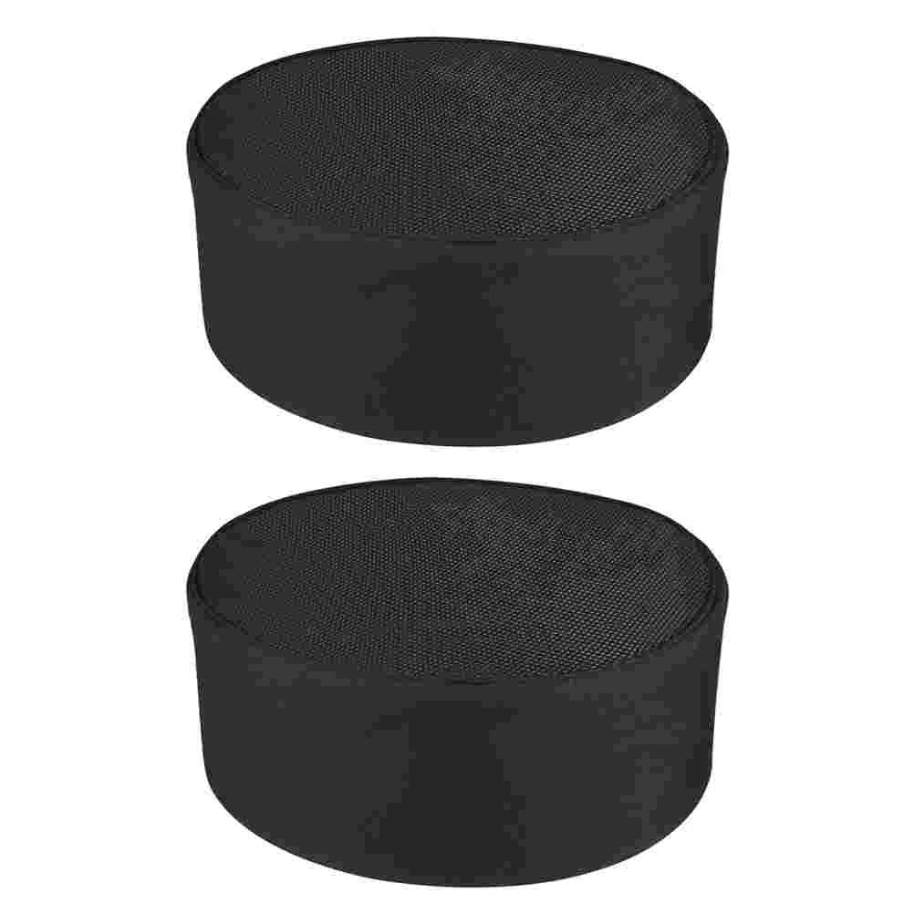 

2 Pcs Flat Hats Men Chef Durable Net Caps Breathable Protective Headgear Cotton Cloth Child
