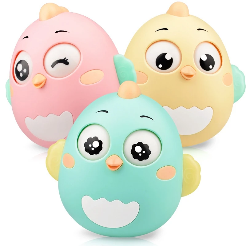 

Cartoons Cute Chick Tumbler Toys Children's Gifts Education Puzzle Doll Tumbler For Newborns Gift