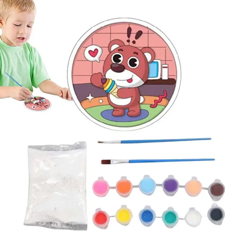 

Kids Painting Kit Cute Painting Kit With Arts And Crafts Plaster Toy Painting Your Own Figurines Fun And Easy Plaster Toys For