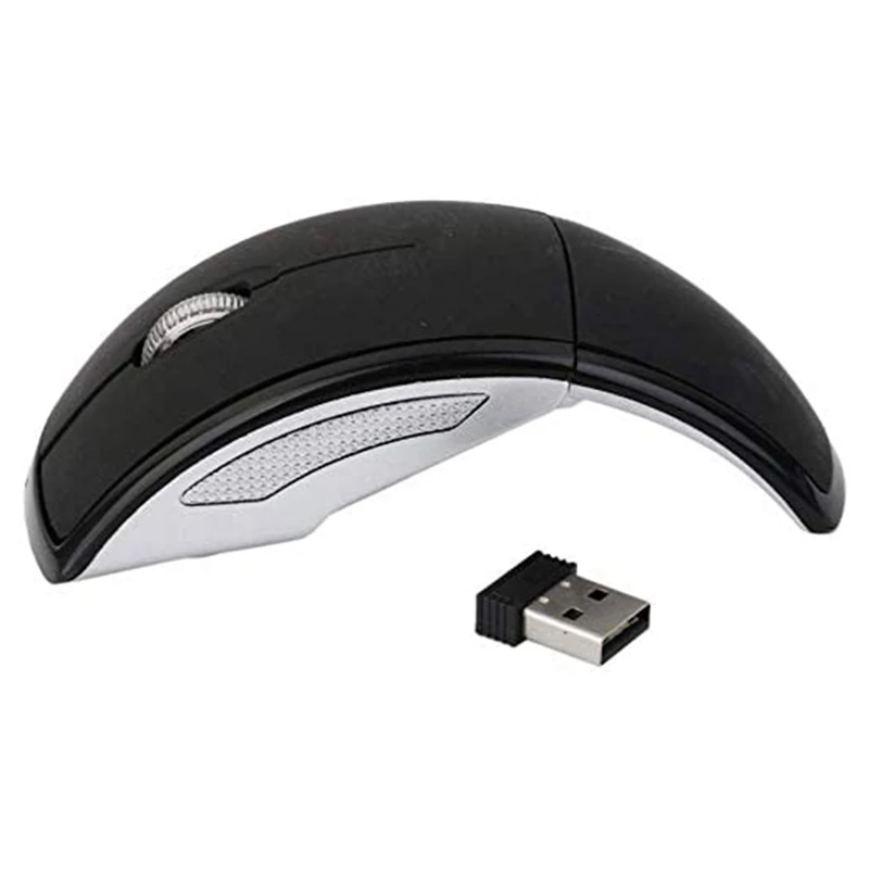 

Складная беспроводная компьютерная мышь, дуговая сенсорная мышь, тонкая оптическая Складная мышь с USB-приемником для компьютера, ПК, ноутбу...