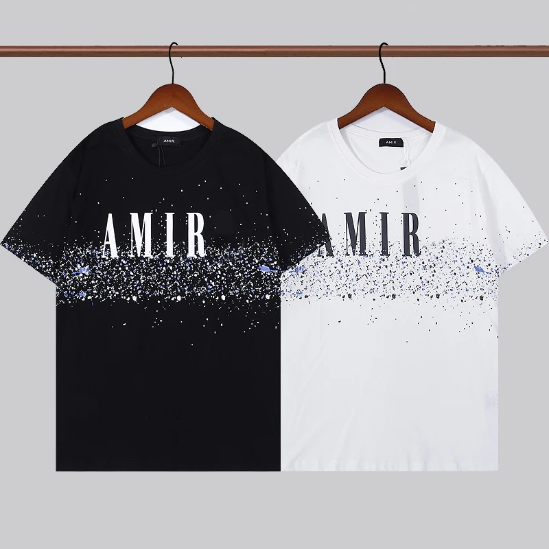 

2022 Brand Men Summer Short Sleeve T-shirt Letters Printing Oversized Fashion Casual Street Tops