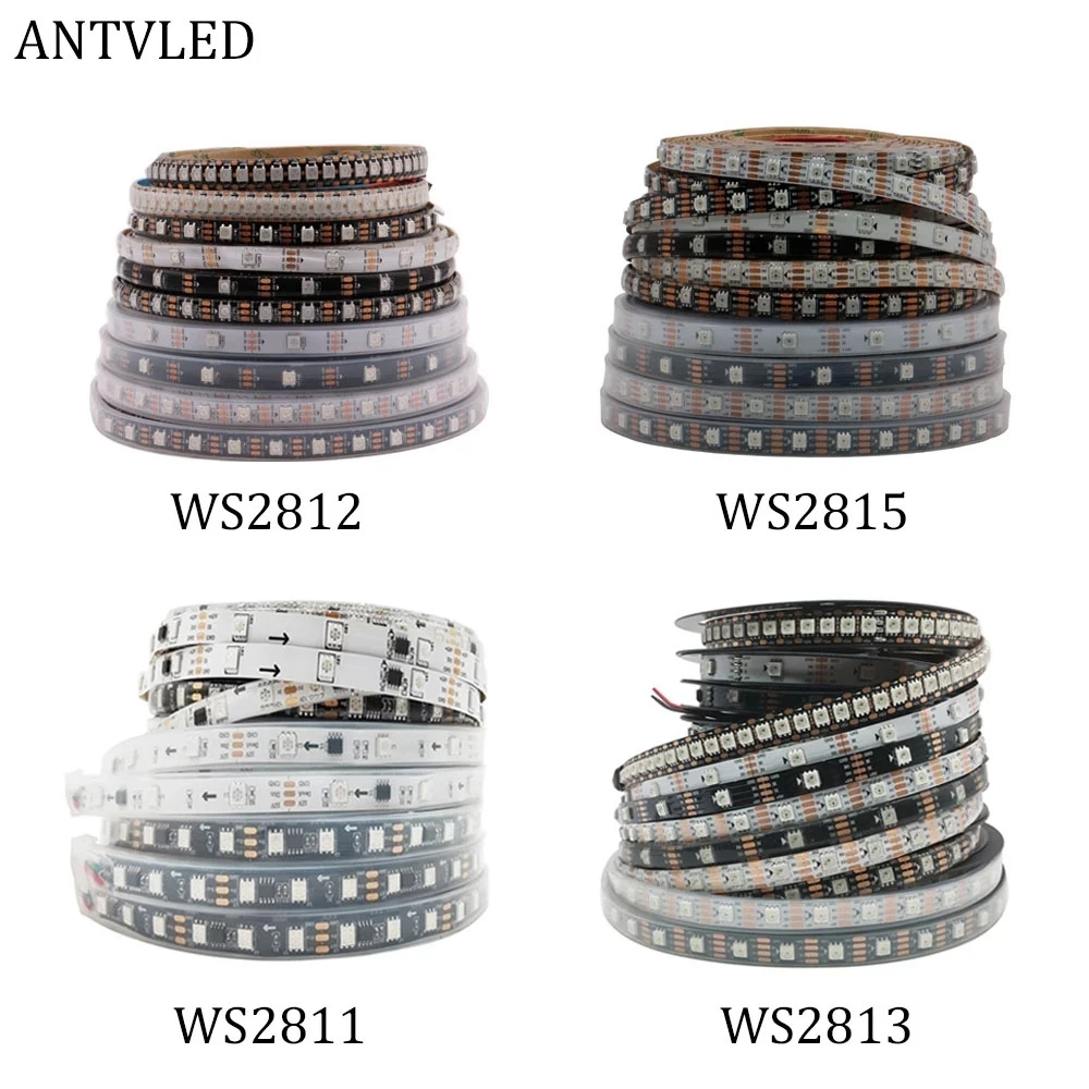 WS2811 WS2812B WS2813 WS2815 30/60/светодиодный s/m RGB светодиодный полосы индивидуально