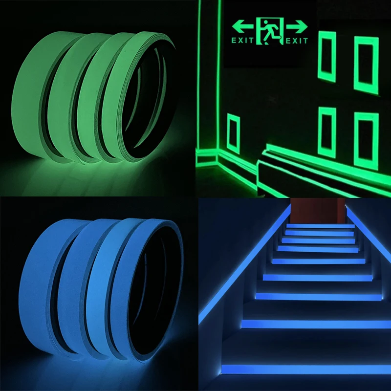 

Luminous Tape 3m Fluorescent Night Vision Glow In Dark Safety Warning Security Stage Home Decoration Self-Adhesive Sticker Tape