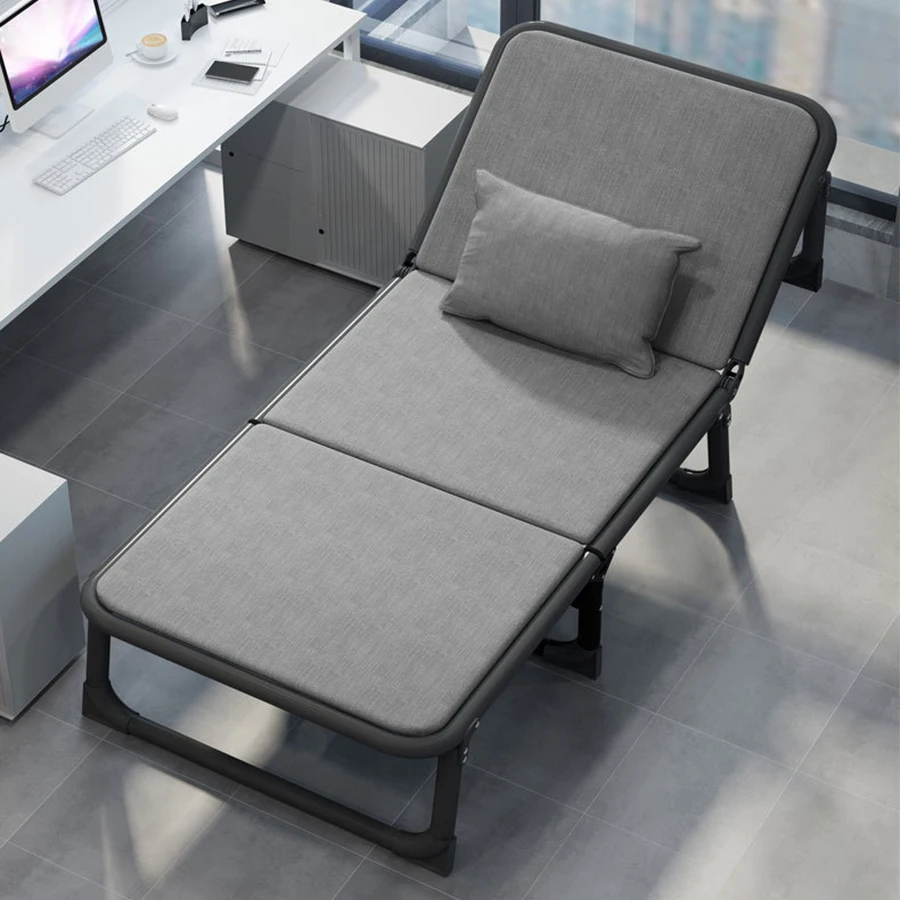 

Sun Loungers Portable Foldable Bed Single Recliner Nap Bed Office Nap Bed Household Artifact Portable Camp Bed Simple Bed Escort