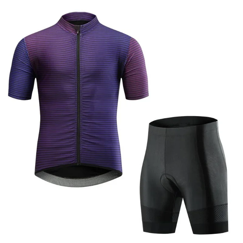 Мужской велосипедный костюм дышащий летний трикотаж с защитой от УФ-лучей и