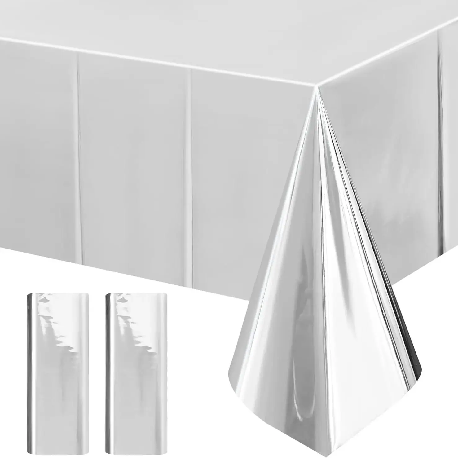 

Фольгированная скатерть серебристого цвета 137x183 см