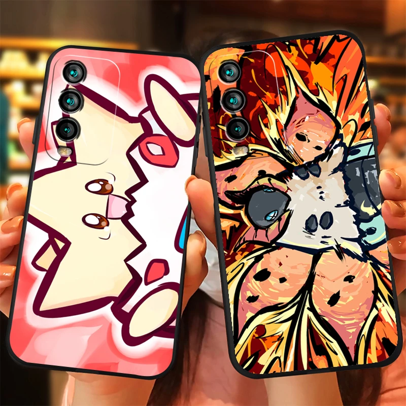 

Pokemon Pikachu Phone Cases For Xiaomi POCO F3 X3 GT M3 Pro X3 NFC Redmi Note 10 10Pro 10S Soft TPU Coque Back Cover