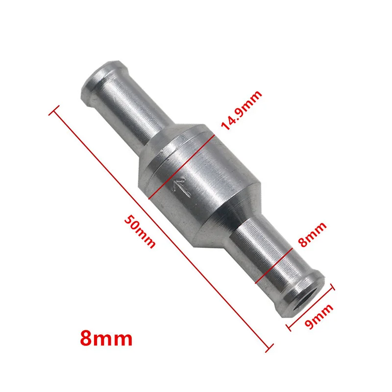 

6/8/10/12mm Aluminum Alloy Car Check One Way Non Return Valve Petrol Diesel For Car Vacuum Hose Oil Water Pumps Ship Motorcycle