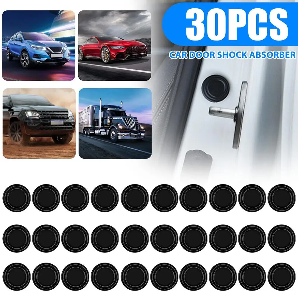 

30pcs Car Door Bumper Shock Absorbers Stickers PVC Soundproof Protection Stickers Shock Absorbing Gasket
