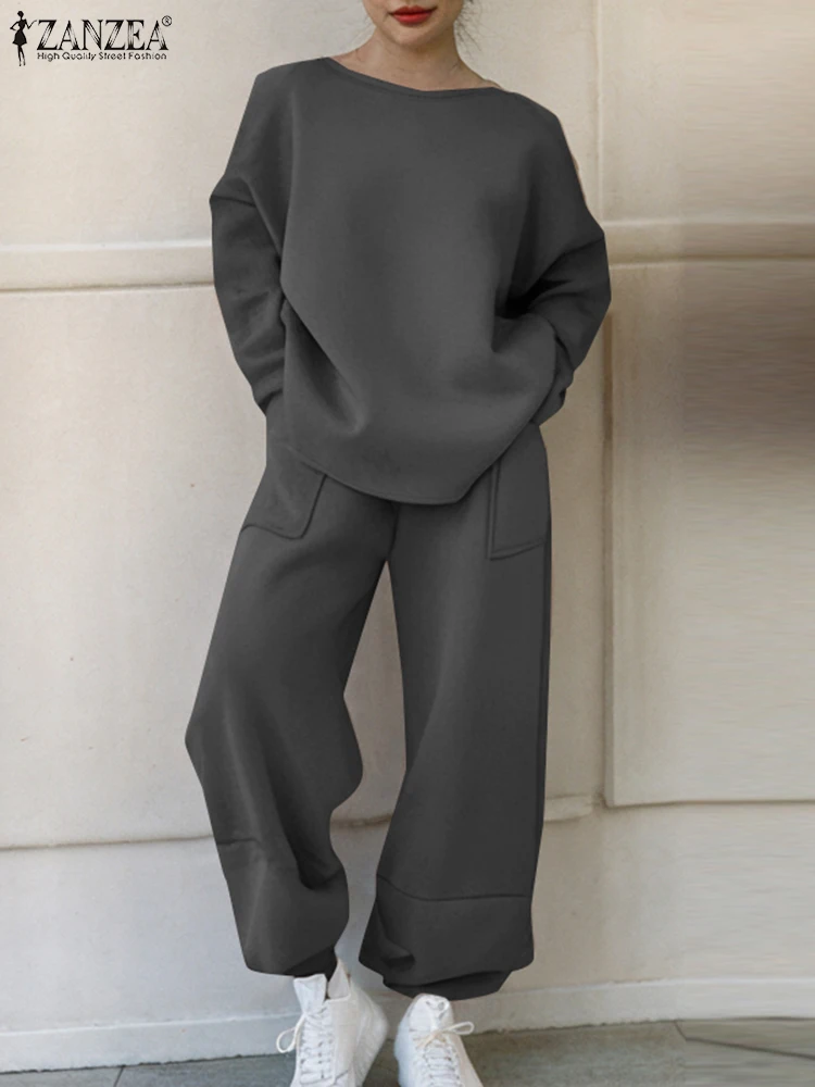 Повседневный черный комплект из двух предметов женские свободные спортивные