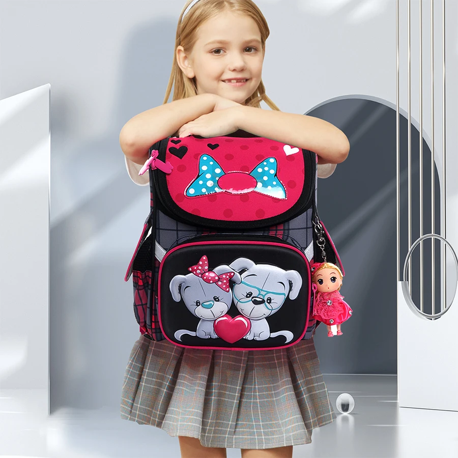 Kids Brand Grade 1-3 Beautiful 3D Cartoon School Bags for Children Orthopedic W-2007 Backpack Fashion Schoolbag Mochila Infantil