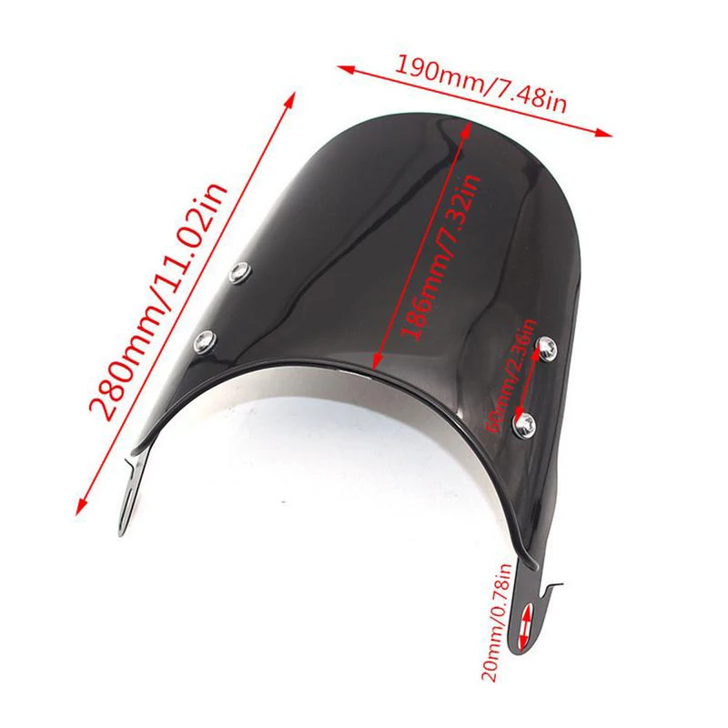 

Регулируемый ветровой экран для мотоцикла 5-7 дюймов