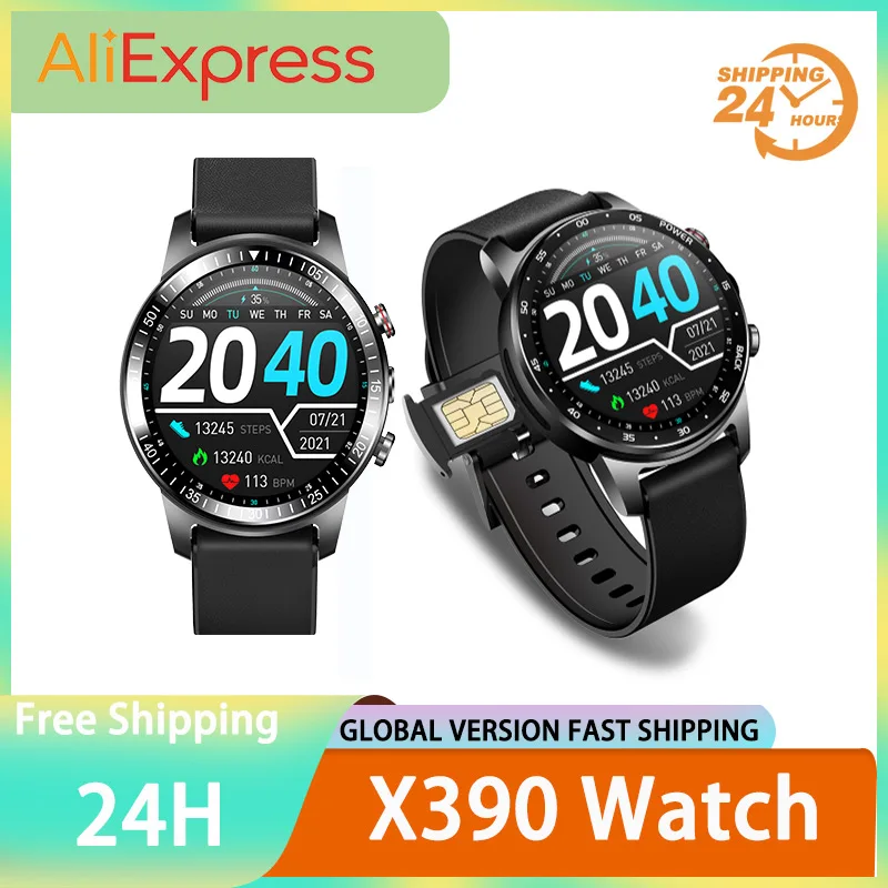 

Smartwatch X390 4G All Netcom SIM Card AMOLED WIFI GPS NFC Payment 64G App Download Camera Sports Healthy Tracking Watch Android