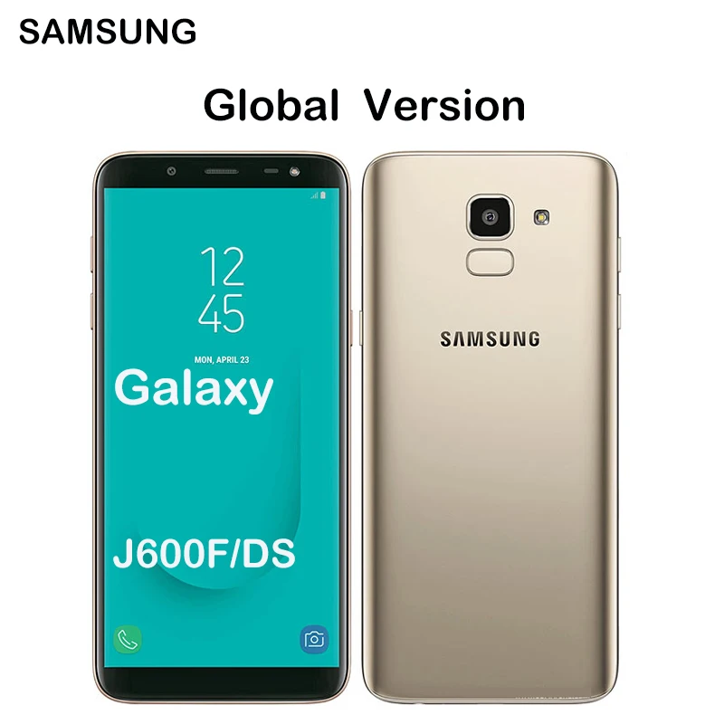 Samsung Galaxy J6 J600F/DS 5.6 Inches Global Version Unlocked CellPhone 3GB RAM 32GB ROM LTE 13MP Dual SIM Android Smartphone