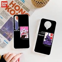 bandai evangelion phone case transparent for xiaomi 11 10 12 11t poco f3 m4 redmi k40 k30 10x 9t note10 11 10s 9 8 pro