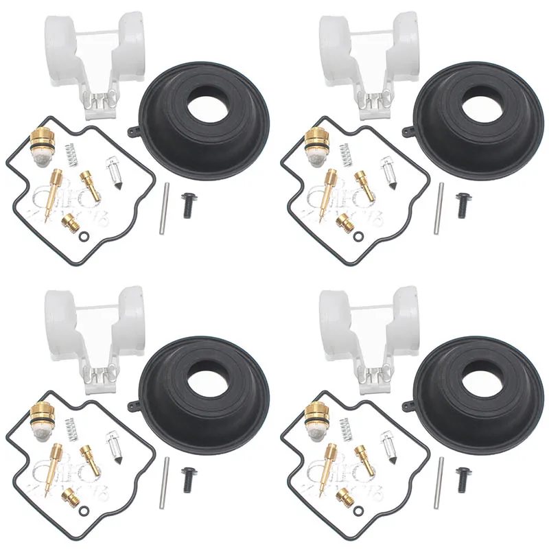 Набор для ремонта карбюратора для Kawasaki ZZR600 1990-1995 ZX600 ZX ZZR 600, поплавковый клапан, сиденье, вакуумная диафрагменная камера, прокладка