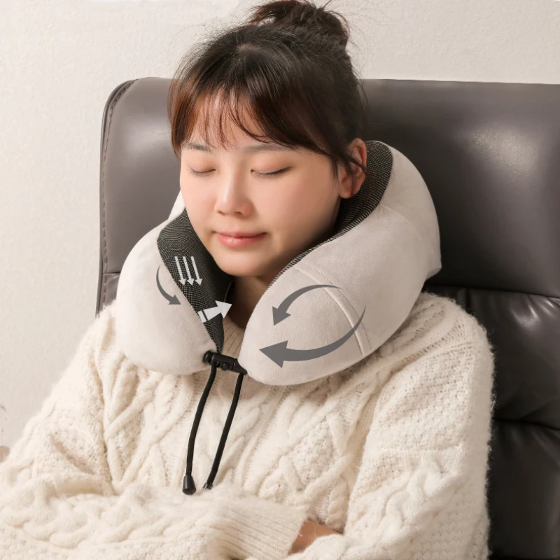 U-образная подушка для шеи из пены с эффектом памяти мягкая портативная