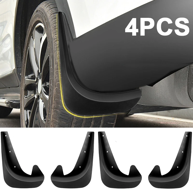 

Universal 4pcs Car EVA Plastic Wearing Mud Flaps Splash Guards for Car Front & Rear Fender Protection Mudguard Mudflap