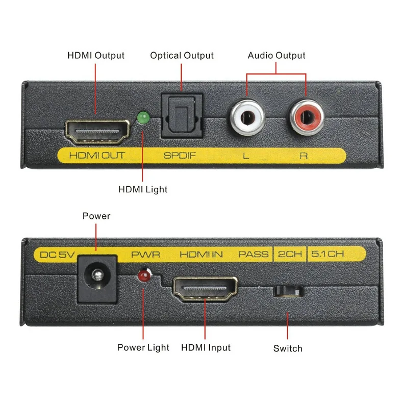 Фото 4K HDMI аудио сплиттер экстрактор стерео HDMI к HDMI и оптический TOSLINK SPDIF + 3,5 мм стерео аудио экстрактор для ПК PS4 TV DVD №3