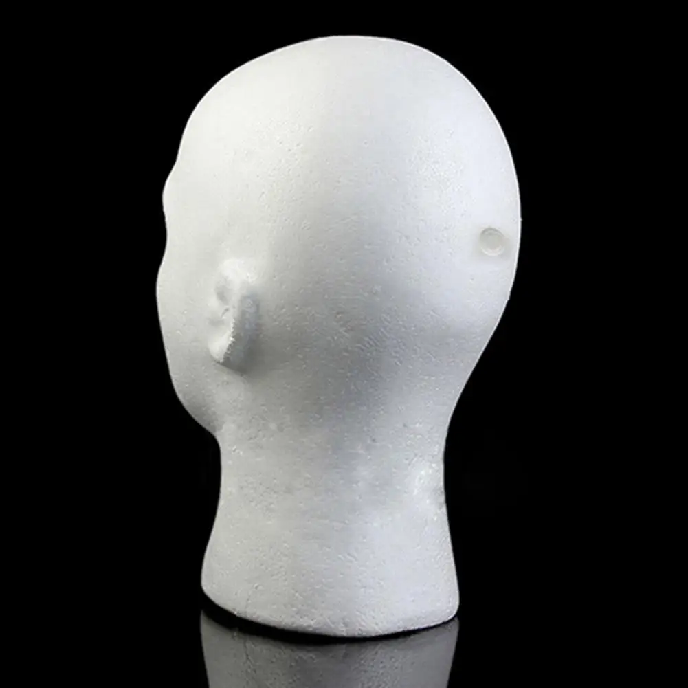 Wig Holder Smooth Surface Wide Application Sturdy Durable Foam Wig Stand   Male Head Model  for Travelling