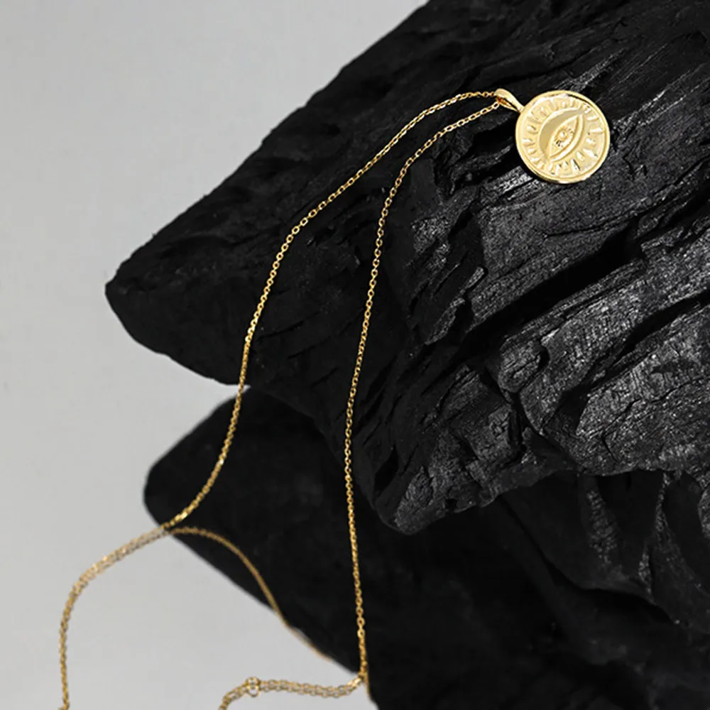 Цепочка с подвеской в виде глаза из серебра 925 пробы