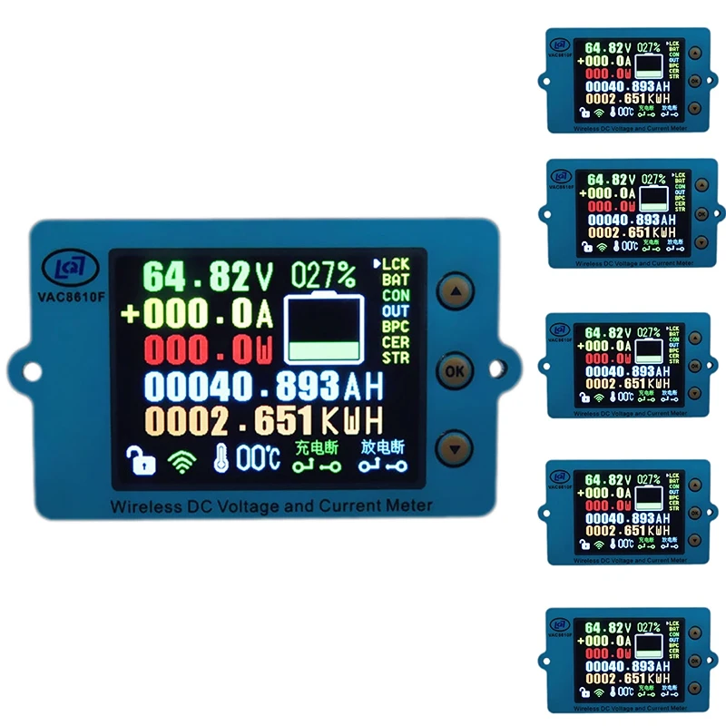 

2.4 Inch Color Screen Wireless Voltmeter Ammeter DC LCD Display Voltage Amperage Detector Volt Amp Tester