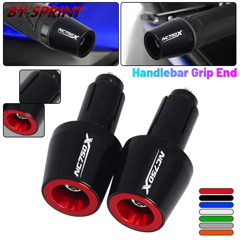 

7/8" 22mm HandleBar Grips Ends For HONDA NC750X NC750S NX700X NC700S Motorcycle Handle bar Grip Plug Anti Slider Cap nc750s 700x