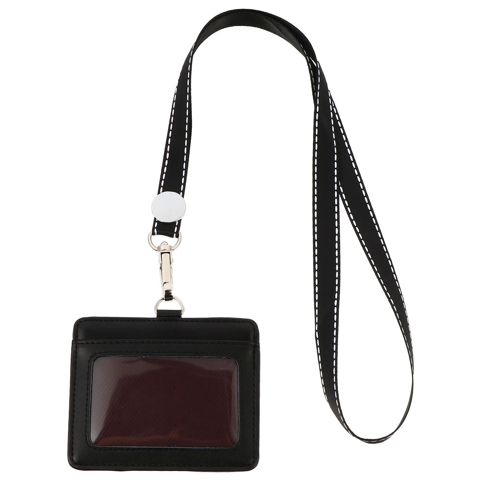 

1pc Business ID Badge Holder Transparent Holder with Hanging Lanyard