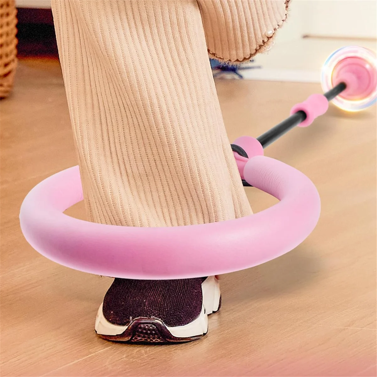 Розовый мяч для прыжков на щиколотке с мигающими огнями игрушка Skip It детей в