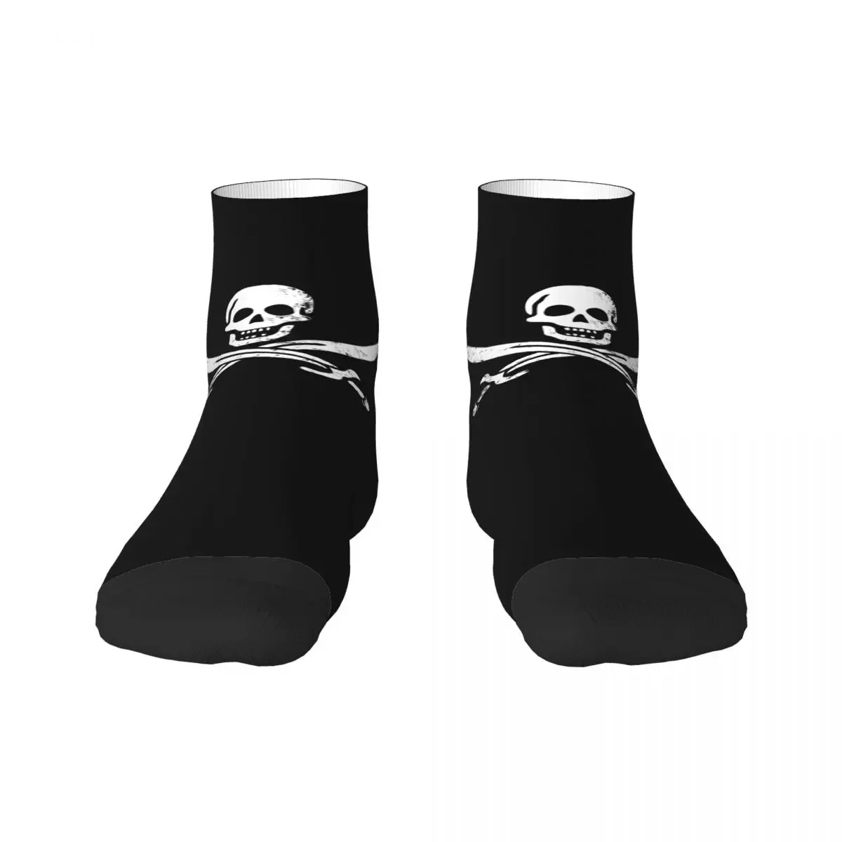 Jolly Roger Skull And Cross Bones Мужчины Женщины Носки для экипажа Унисекс Веселые носки с 3D