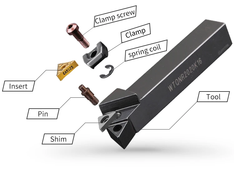 

WTQNR2020 WTQNR2525 WTQNR3232 внешний токарный инструмент WTQNR WTQNL токарный станок с ЧПУ Режущий инструмент режущий стержень