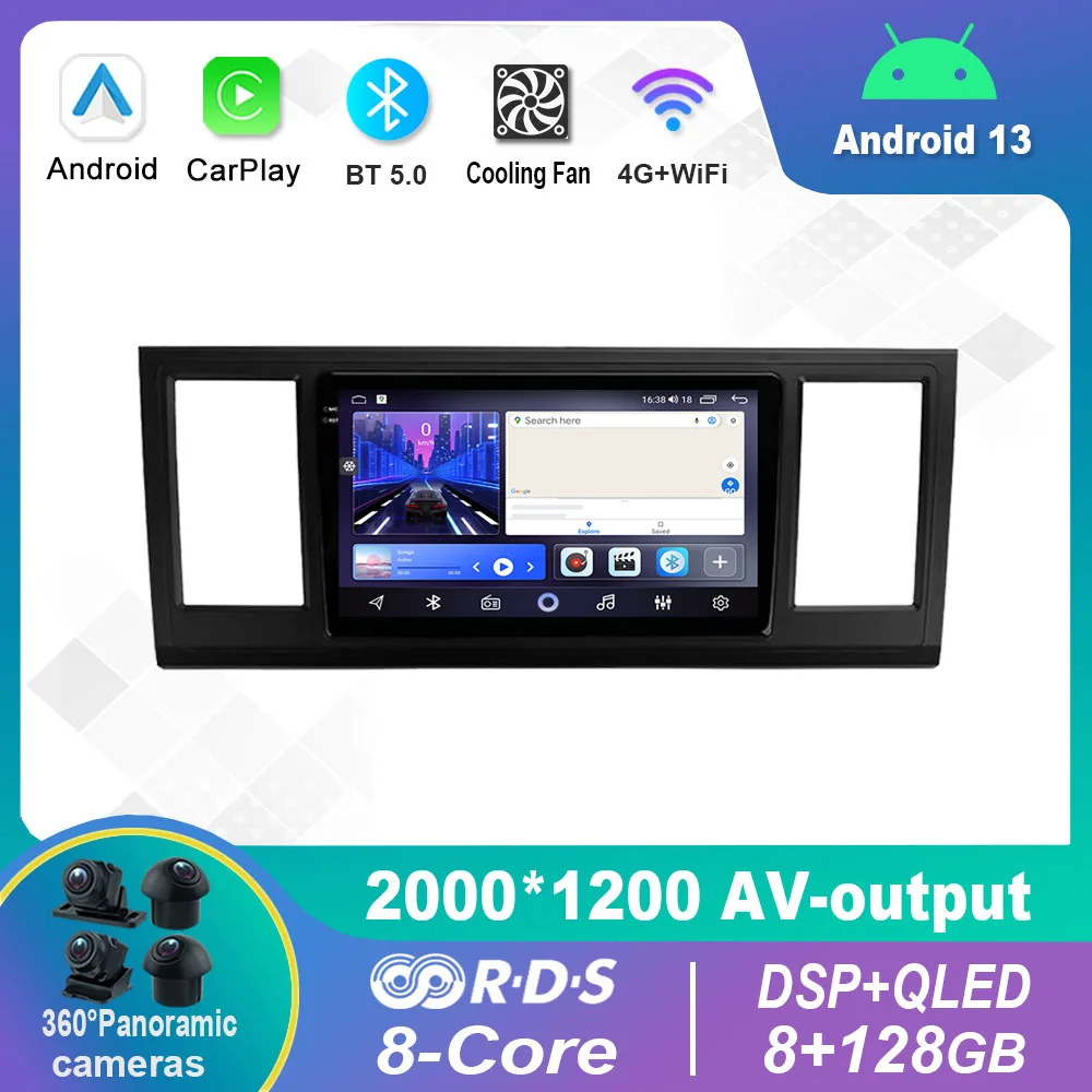 

Android 13.0 Car Radio Multimedia Video Player Navigation stereo For Volkswagen Caravelle 6 T6 2015-2020 GPS Carplay 4G WiFi