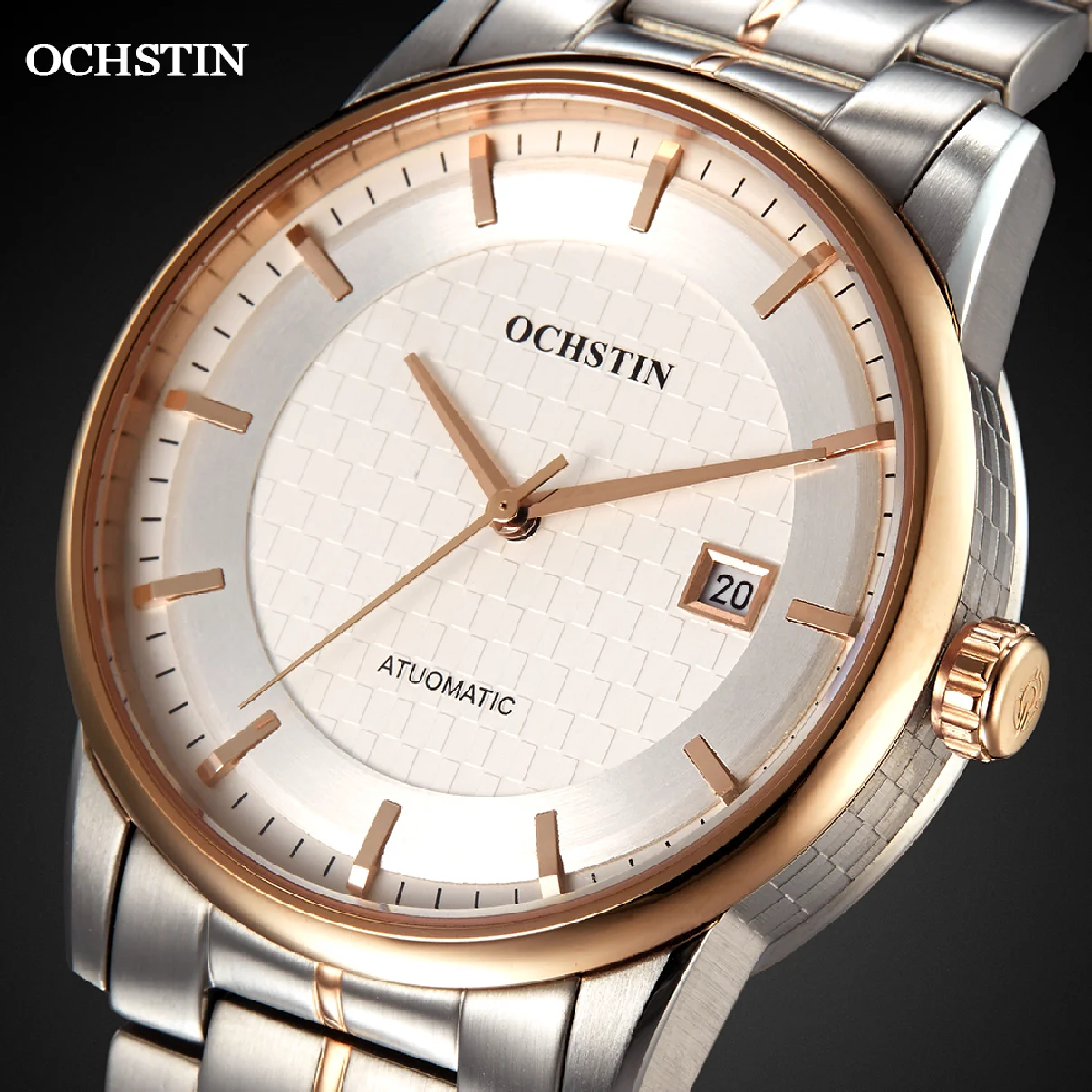 

Часы мужские механические с автоподзаводом и ремешком из нержавеющей стали