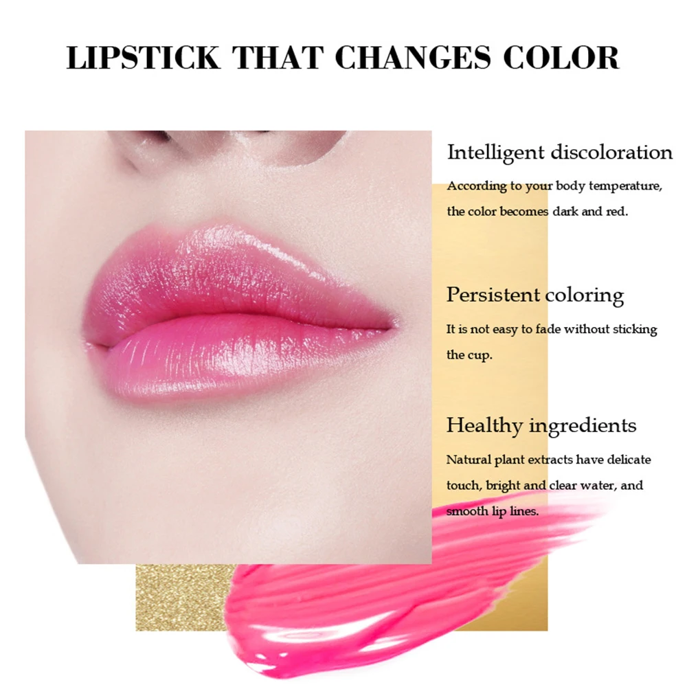 Aloe Vera Lipstick Lip Balm Moisturizing Fades Lines Temperature Change Cosmetics Long Lasting TSLM1 |