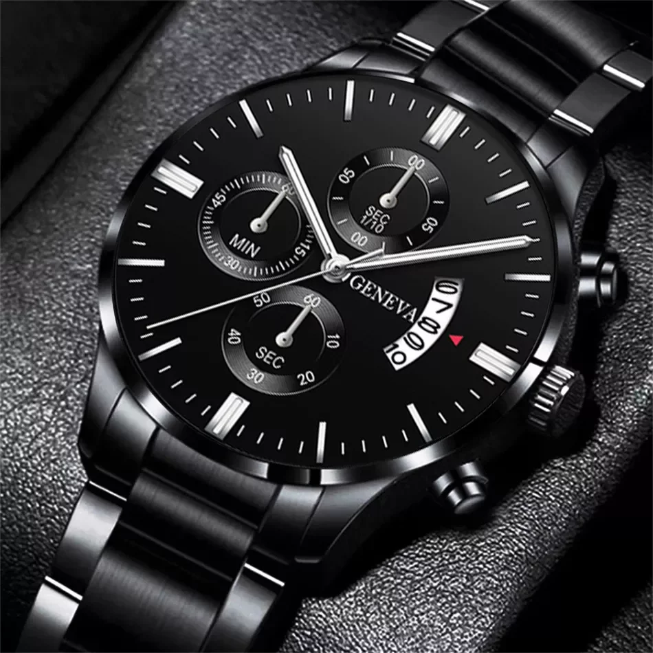 

smart watchFashion Mens Sports Watches Luxury Men Stainless Steel Quartz Wrist Watch for Man Business Casual Leather Watch ча