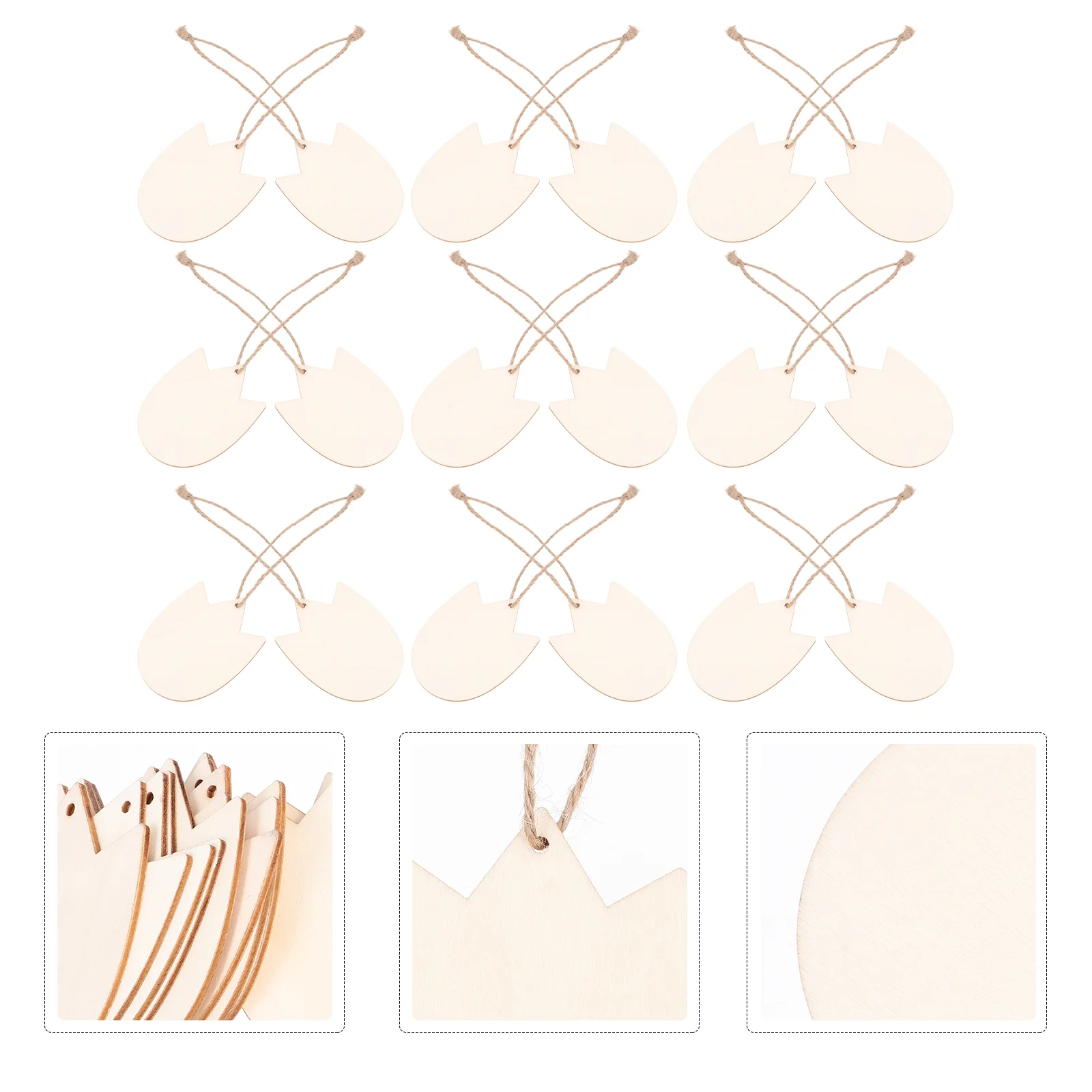 

20Pcs Flower Shape Wooden Slices Unfinished Wooden Pieces Blank Graffiti Wooden Slices