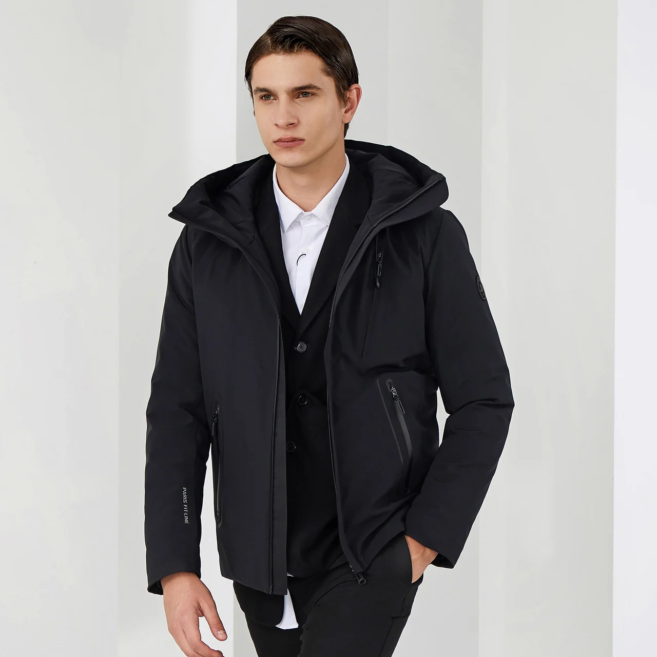 

BOSIDENG winter men down jacket 90% goose down jacket short coat winter thicken warm outwear outdoor wear high quality B00144355