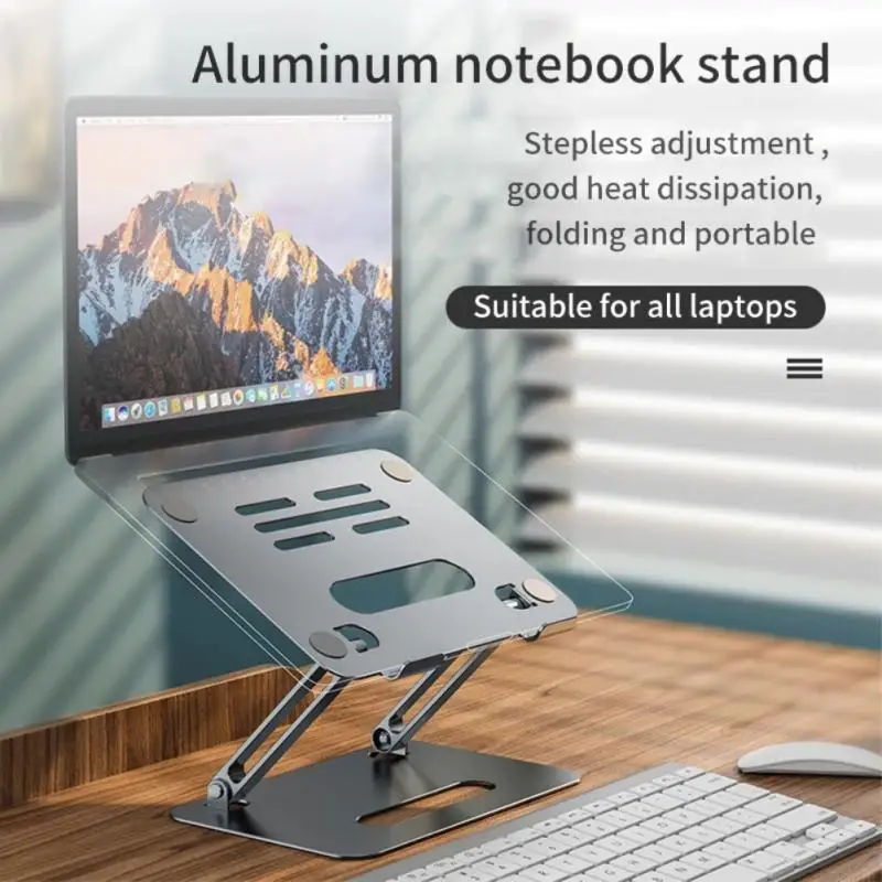 

Foldable Riser Bracket Tablet Holder Universal Aluminum Alloy Notebook Stand Base Laptop Stand Dissipate Heat Universal Portable
