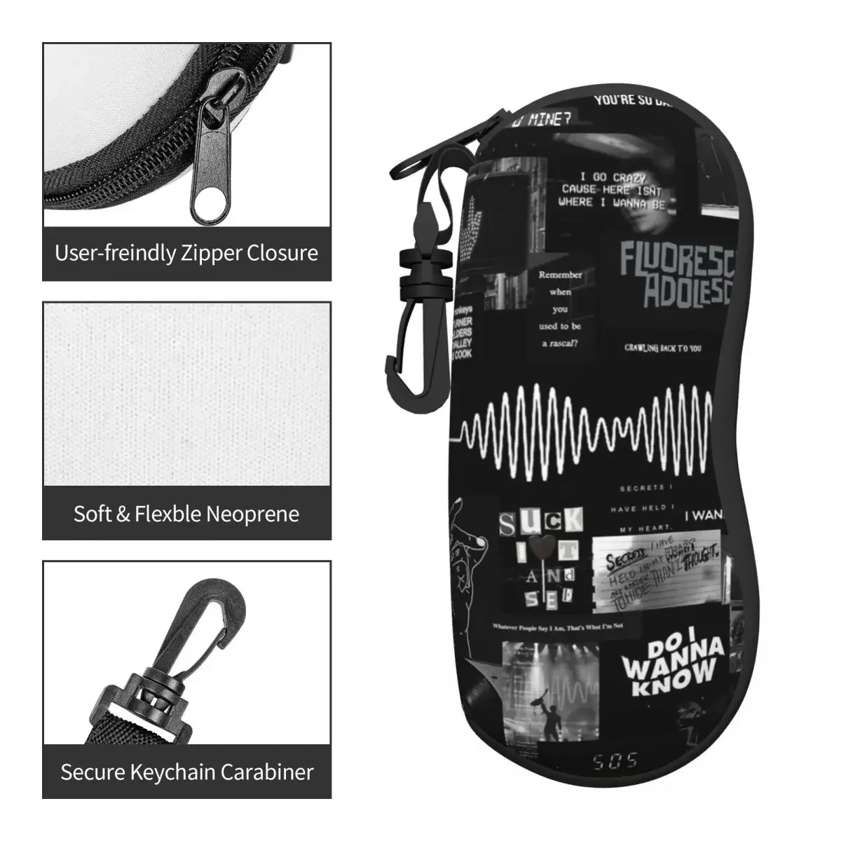 Мужские и женские очки с принтом Arctic monkey винтажные защитные рисунком в виде