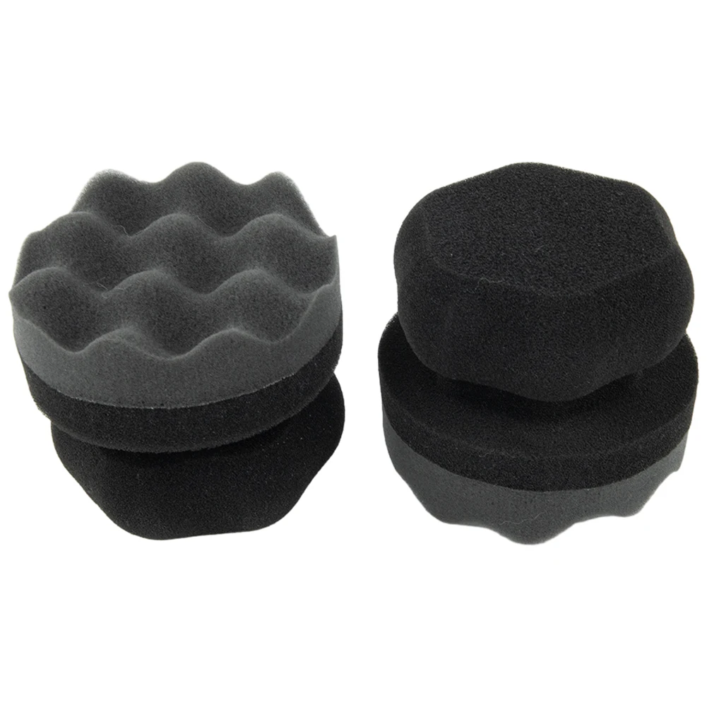 

Applicator Polishing Pads 4Pack Accessories Black Car Tyre Brush Replacement Soft Sponge Tire Dressing Durable