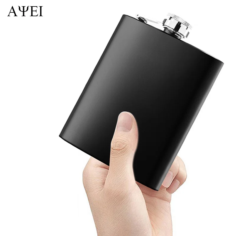 

6oz 8oz Portable Stainless Steel Hip Flask Flagon Whiskey Wine Pot Leather Cover Bottle Funnel Travel Tour Drinkware Wine Cup