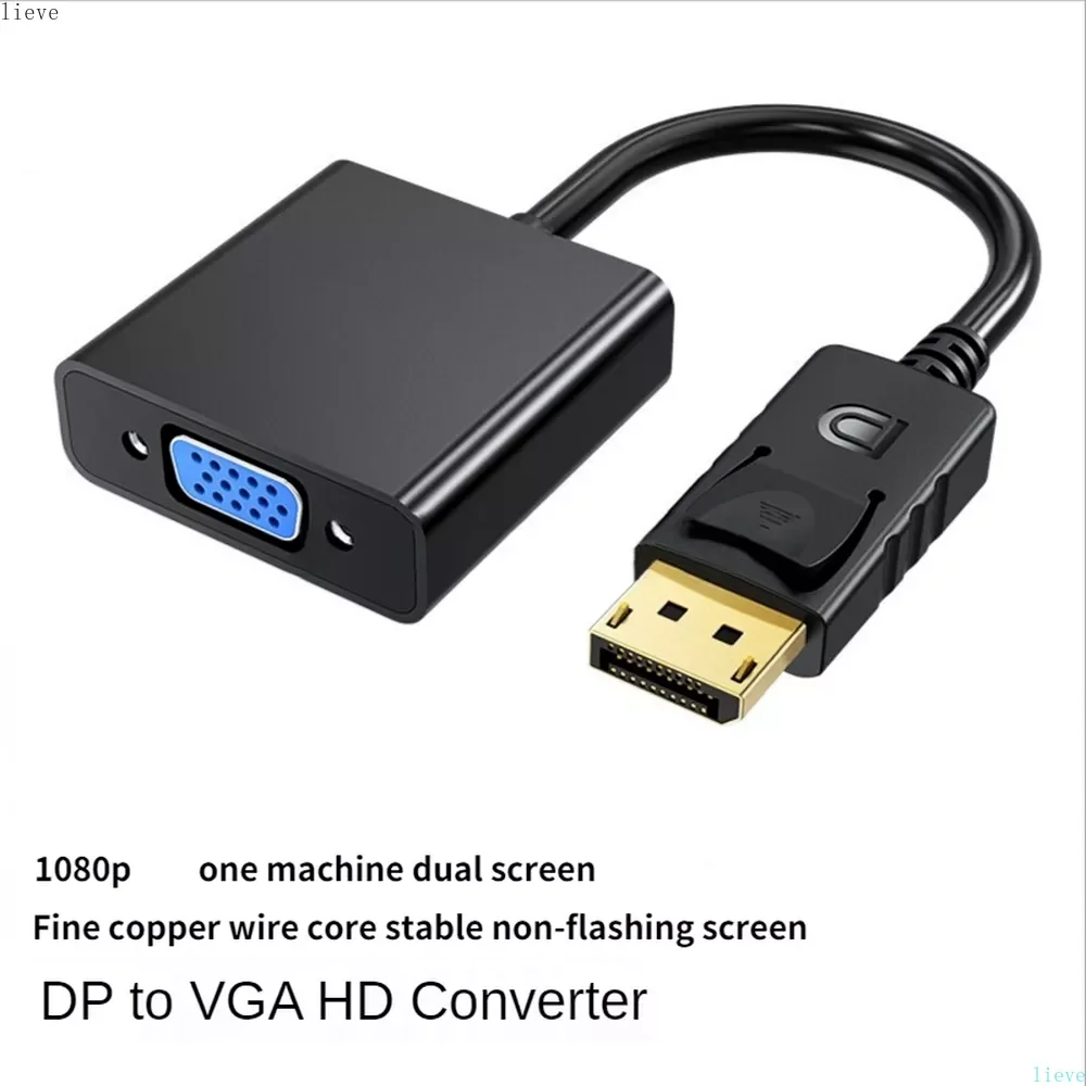 

Display Port HD DP to VGA Adapter Cable Male to Female Converter For PC Computer Laptop HDTV Monitor Projector Display Port