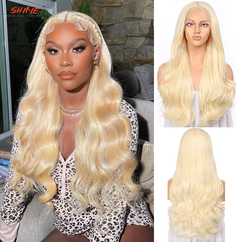 Synthetic 13x4 Lace Front Wig For Black Woman Daily Hair