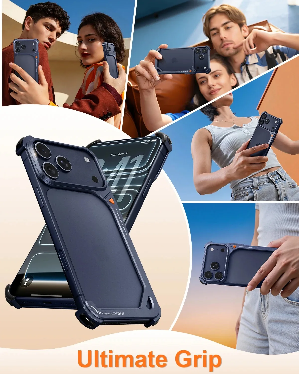 Фото Минималистичный чехол Eary с рамкой для iPhone 17 Pro Max Air, алюминиевые корпуса и держатель объектива для Magsafe, защита от падения с беспроводной зарядкой №4