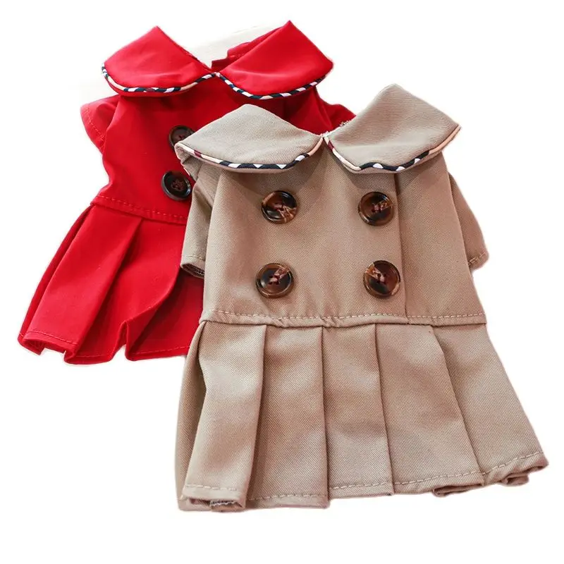 

Princess Dog Cat Dress Buttons Design Pet Puppy Spring/Autumn Clothing Apparel
